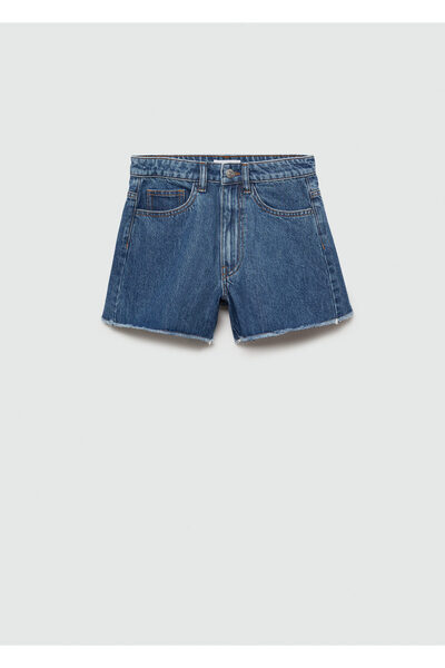 MANGO Orta Denim Rengi Kız Çocuk Şort & Bermuda 77190639-TM