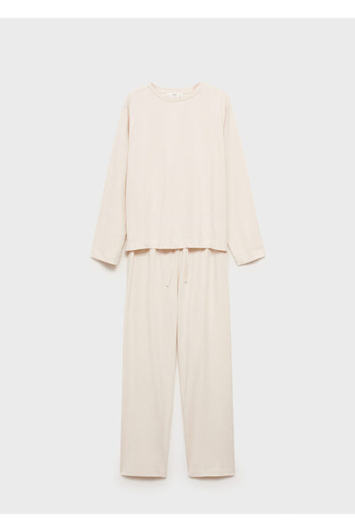 MANGO Partea de jos de pijama de damă bej 87082888