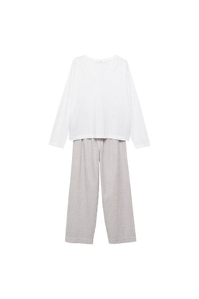 MANGO Pantaloni de pijama pentru femei Mole Grey 87052889