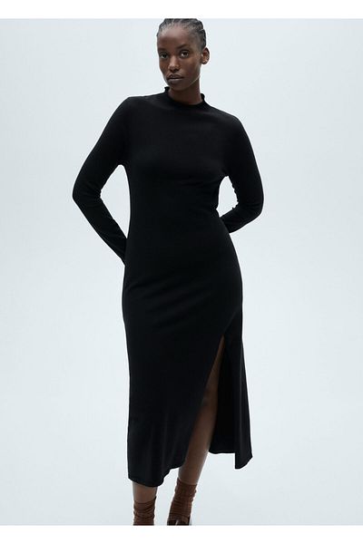 MANGO Black Women's Dress 87060425