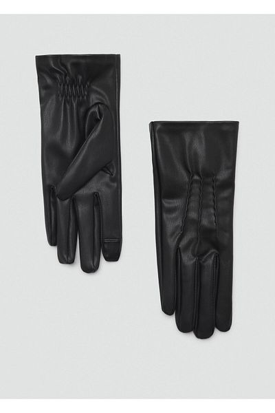 MANGO Black Women's Gloves 77017657