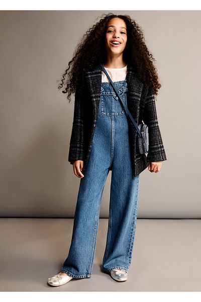 MANGO Woman Dark Denim Girl's Jumpsuit 77097665