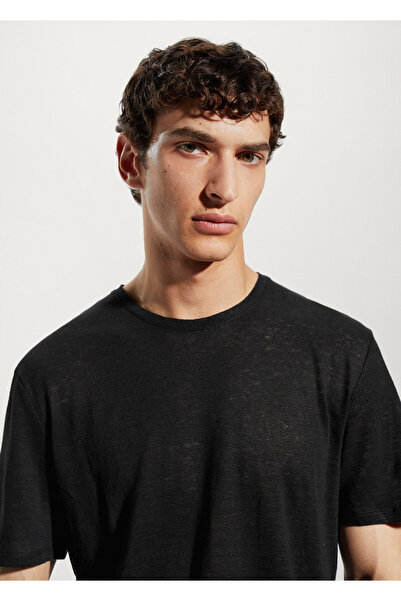 MANGO Siyah Erkek T-Shirt 77970596