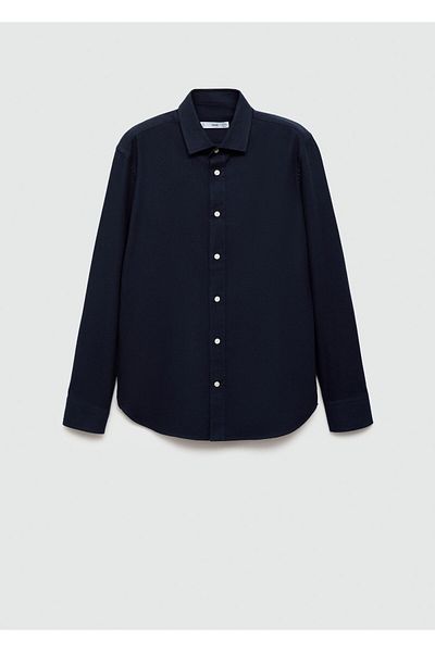 MANGO Cămașă pentru bărbați bleumarin 77087923