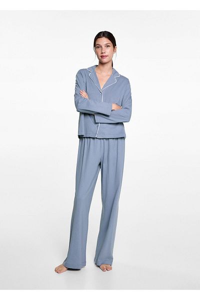 MANGO Woman Blue Girl's Pajama Bottoms 77096735