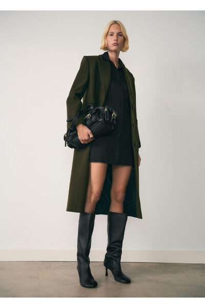 MANGO Μαύρο γυναικείο φόρεμα 77067682