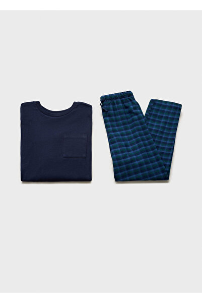 MANGO Erkek Çocuk Mavi Pijama Takımı