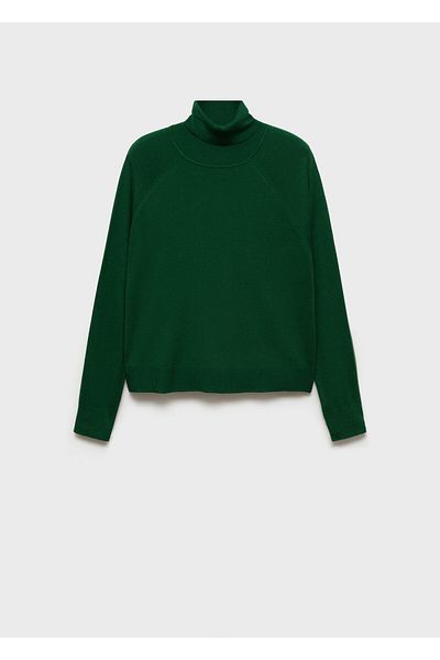 MANGO Sise Green Women's Sweater 77088264