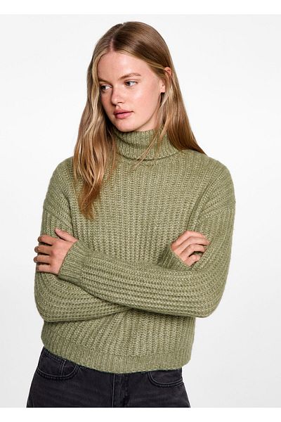 MANGO Woman Green Girl's Sweater 77007689