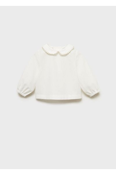 MANGO Baby Girl Off-White Μπλούζα