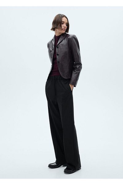 MANGO Woman Women's Black Pants 77935663 -99