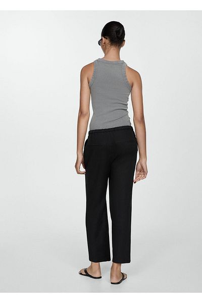MANGO Woman Black Women's Pants 77050332