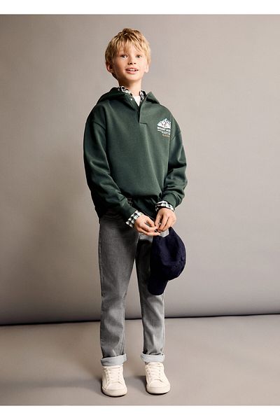 MANGO Φούτερ Boy's Sise Green