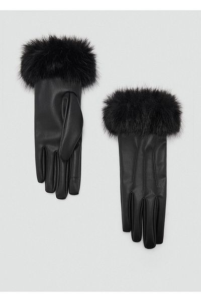 MANGO Schwarze Damenhandschuhe 77017660