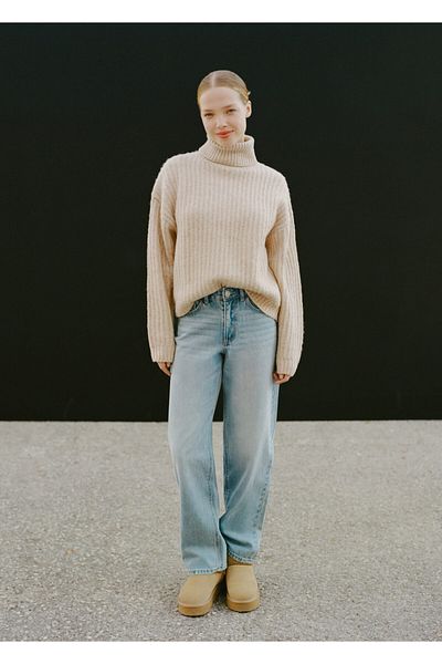 MANGO Woman Μπεζ Πουλόβερ για κορίτσι 77007689