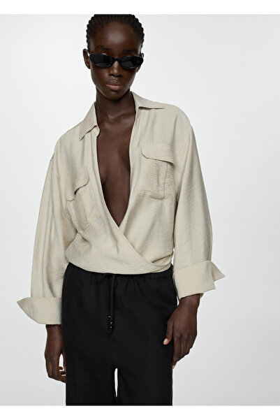 MANGO Woman Siyah Kadın Pantolon 77050332