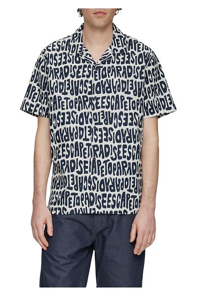 QS by s.Oliver Kurzarmhemd mit All-over-Print