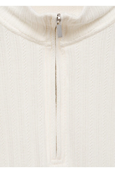 MANGO Kırık Beyaz Kadın Sweatshirt 77087676