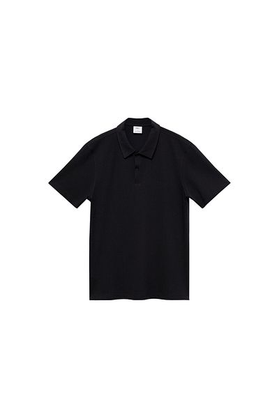 MANGO Tricou cu gât polo pentru bărbați albastru 77070356