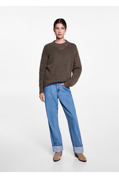 MANGO Woman Gray Girl's Sweater 77007692