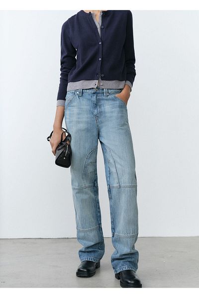 MANGO Woman Blue Women's Jeans 77068635
