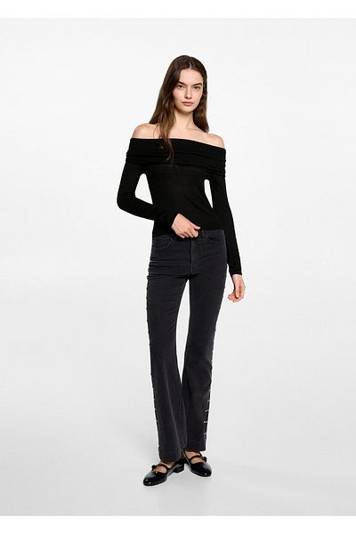 MANGO Woman Black Girl's Sweater 77056738