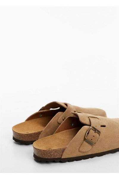 MANGO Woman Mole Grey Dziewczęce Kapcie 77034455
