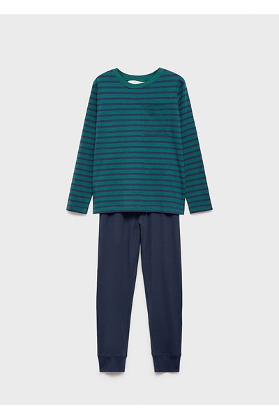 MANGO Boy's Green Pajama Set