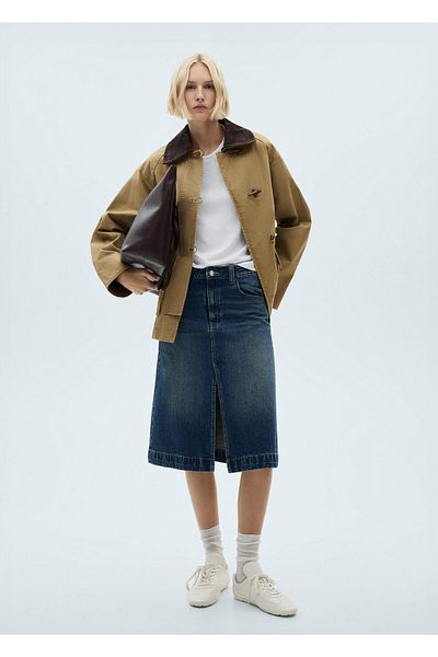 MANGO Woman Biała koszulka damska 77090571