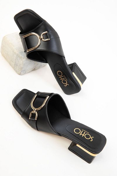SOHO Black Women's Classic Heeled Shoes 20642