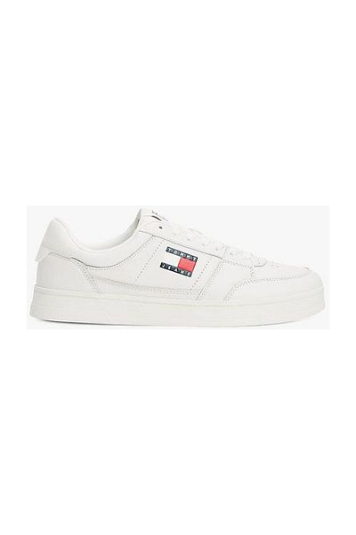 Tommy Hilfiger Pánské bílé kožené tenisky Greenwich Essential