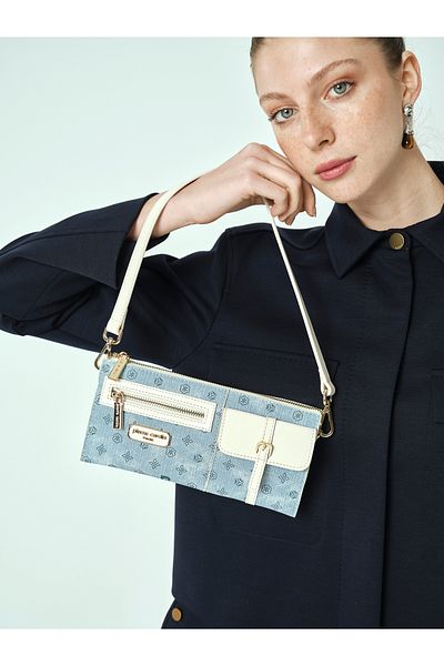 Pierre Cardin Geantă de umăr pentru femei Blue Monogram 05PO25Y2046