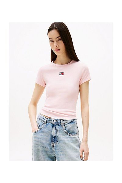 Tommy Hilfiger TJW ÚZKÉ ŽEBROVÉ TRIKO S ODZNAMEM