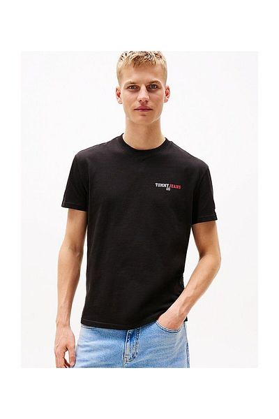 Tommy Jeans Crew Neck Black Men's T-Shirt Dm0Dm20815Bds Tjm Reg Dna Graphic