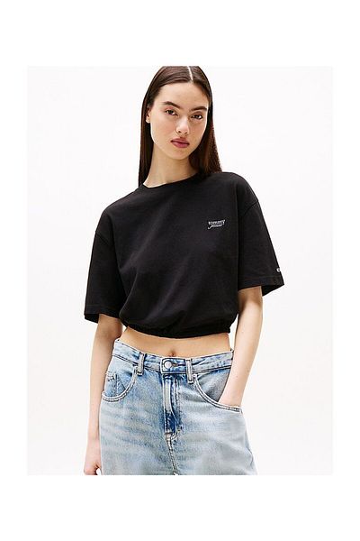 Tommy Hilfiger Dámské tričko TJW CRP GMD SCRIPT OPEN BACK TEE