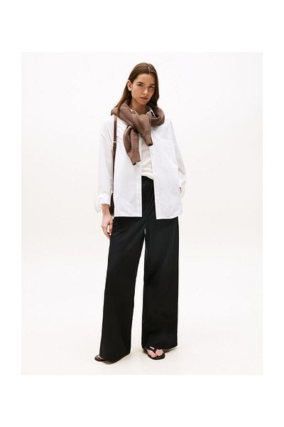 Tommy Hilfiger POPLIN WIDE LEG PANT