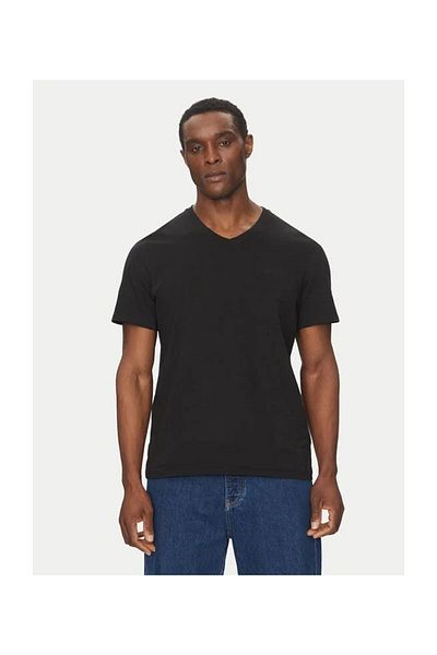 Calvin Klein Ανδρικό κοντό μανίκι με λαιμόκοψη V βαμβακερό μαύρο μπλουζάκι LV040HM298-UB1