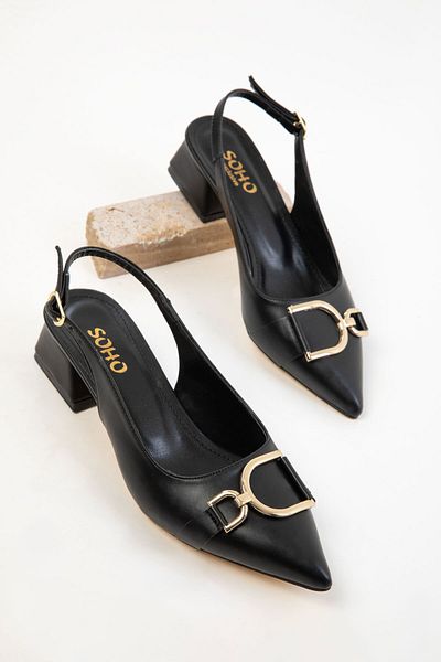 SOHO Black Women's Classic Heeled Shoes 20643