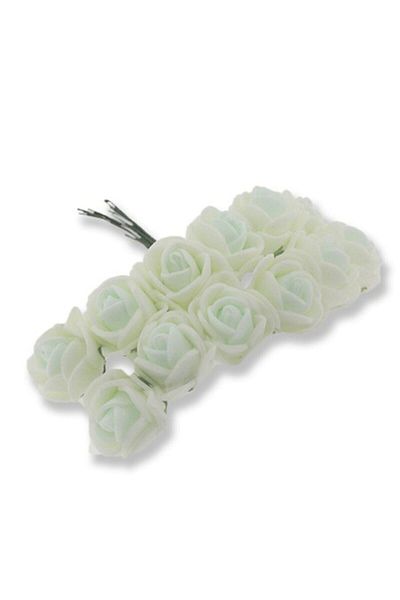 Aker Hediyelik Κορυφαία Προτιμώμενα Τριαντάφυλλα Latex Eva Artificial Flower Rose Cream 144 Τεμάχια