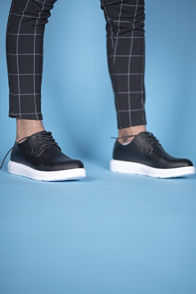 Riccon Black and White Men's Casual Shoes00125481