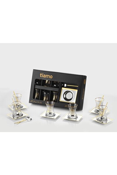 Tiamo Oslo Gold 18 Parça Çay Seti (BARDAKLAR DESENSİZ GÖNDERİLMEKTEDİR)