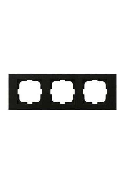 OVİVO Grano Metallic Black Triple Frame 3 Pieces