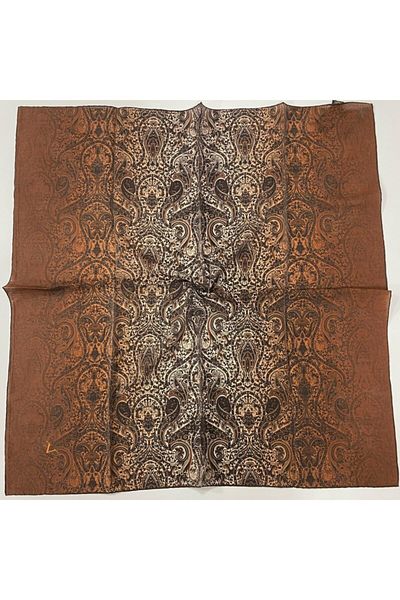 19V69 ITALIA Tile Cream Scarf Mandala Pattern Elegante Series With Scarf Hanger 100x100 Cm