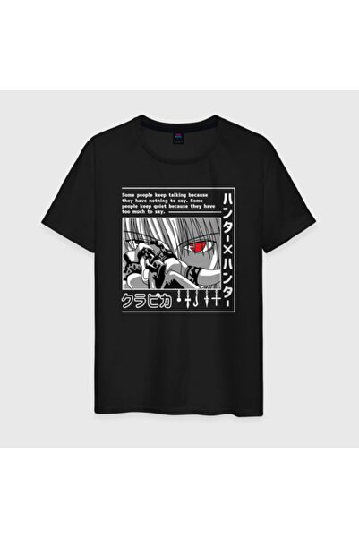GALASHOP Anime Killua Zoldyck Logosu Siyah Unisex Tshirt Model 222