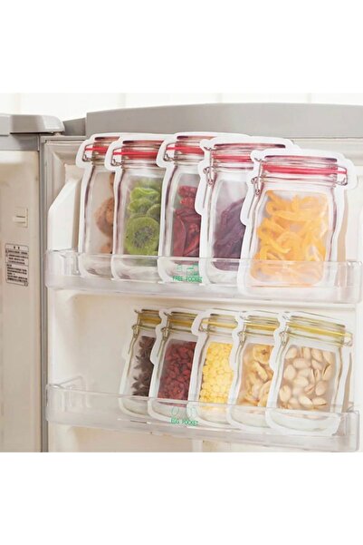 SARFEX Small Size Ziplock Storage Bag - Jar Appearance Ziplock Bag 3 Pieces