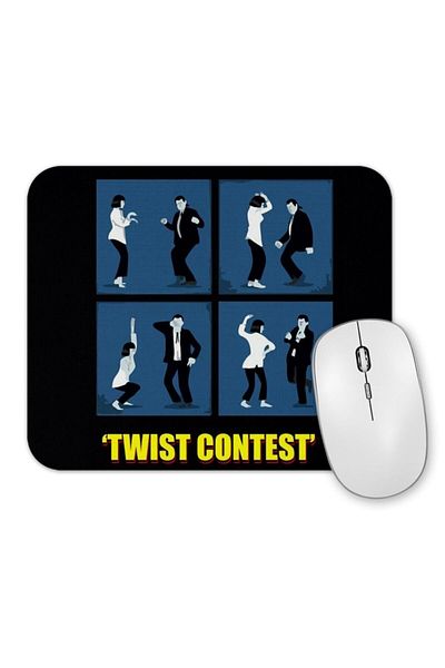 Baskı Dükkanı Διαγωνισμός Pulp Fiction Twist Concurso Danca Mia E Vicent Mouse Pad