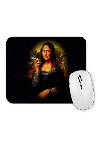 Baskı Dükkanı Подложка за мишка Mona Lisa Cigareta