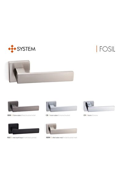 System -fosıl Krom Yale(dış Kapı) Rozetli Kapı Kolu Ha124ro11ycr