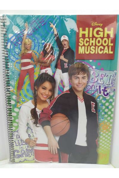 Gıpta High School Musical Desenli 72 Yaprak Kareli A4 Boyutunda Karton Kapak Defter