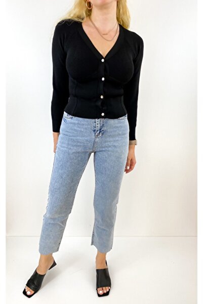 Modaonna Siyah Korse Etkisi Yaratan Hırka